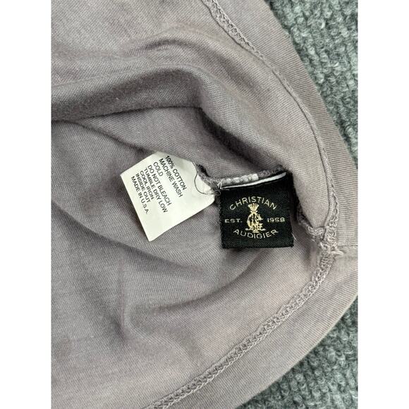 Christian Audigier Paco Chicano Women’s T-Shirt Sz L V-Neck Crown Roses Dove - Picture 2 of 16